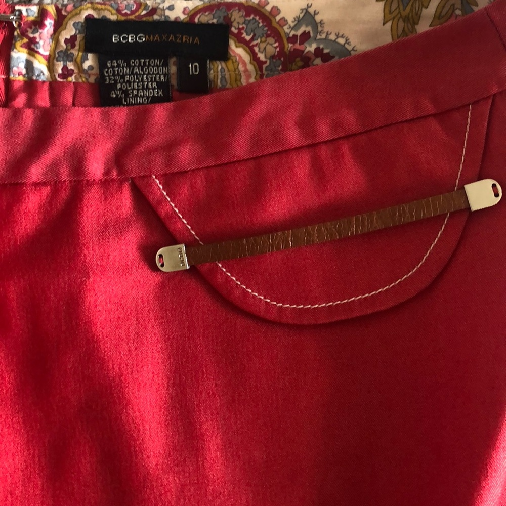 BCBG Red Mini Skirt